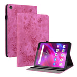 PU Leather Case for Lenovo Tab M7 (3rd Gen) Anti-drop Imprinted Tablet Stand Cover with Pen Holder