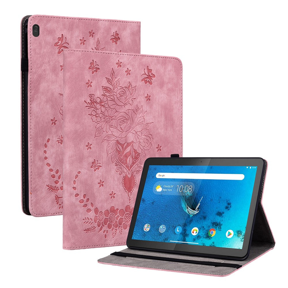 For Lenovo Tab M10 TB-X605L / TB-X605F / Tab M10 HD TB-X505F / TB-X505L Imprinted Stand Cover PU Leather Case