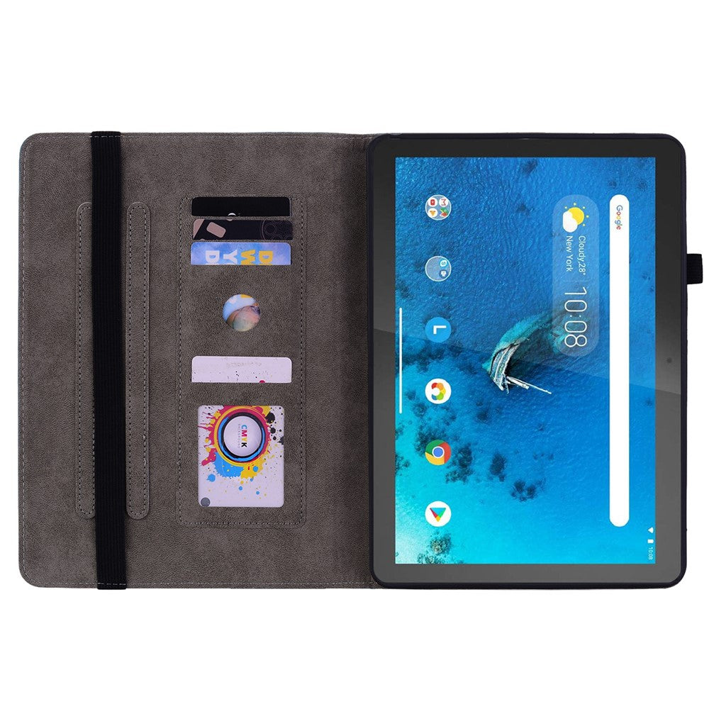 For Lenovo Tab M10 TB-X605L / TB-X605F / Tab M10 HD TB-X505F / TB-X505L Imprinted Stand Cover PU Leather Case