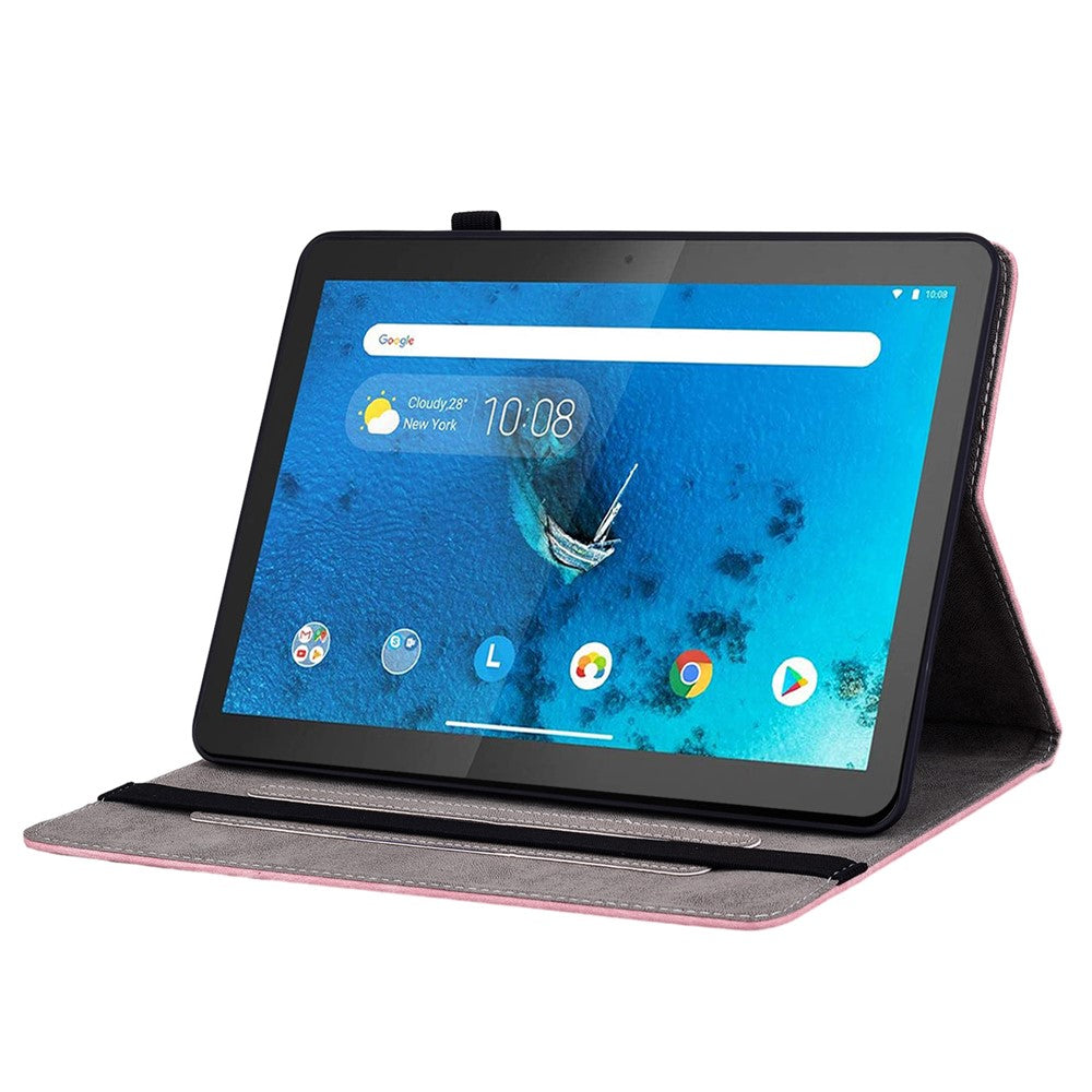 For Lenovo Tab M10 TB-X605L / TB-X605F / Tab M10 HD TB-X505F / TB-X505L Imprinted Stand Cover PU Leather Case