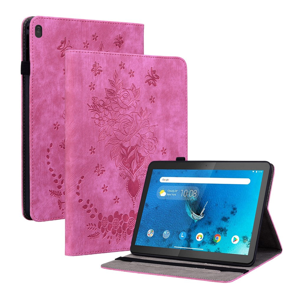 For Lenovo Tab M10 TB-X605L / TB-X605F / Tab M10 HD TB-X505F / TB-X505L Imprinted Stand Cover PU Leather Case