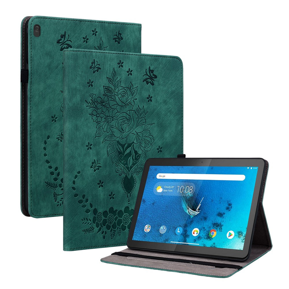 For Lenovo Tab M10 TB-X605L / TB-X605F / Tab M10 HD TB-X505F / TB-X505L Imprinted Stand Cover PU Leather Case