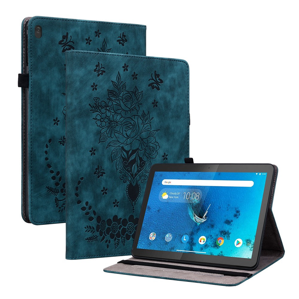 For Lenovo Tab M10 TB-X605L / TB-X605F / Tab M10 HD TB-X505F / TB-X505L Imprinted Stand Cover PU Leather Case