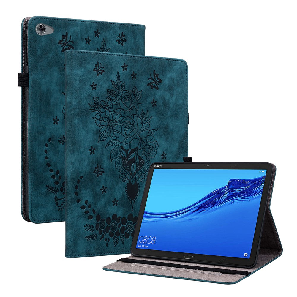 Protective Case for Huawei MediaPad M5 lite 10.1 / MediaPad C5 10 Imprinted Stand PU Leather Cover