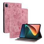 For Xiaomi Pad 5 / Pad 5 Pro Card Holder Tablet Case Foldable Stand Imprinted Leather Tablet Cover