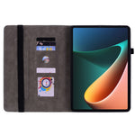 For Xiaomi Pad 5 / Pad 5 Pro Card Holder Tablet Case Foldable Stand Imprinted Leather Tablet Cover