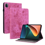 For Xiaomi Pad 5 / Pad 5 Pro Card Holder Tablet Case Foldable Stand Imprinted Leather Tablet Cover