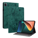 For Xiaomi Pad 5 / Pad 5 Pro Card Holder Tablet Case Foldable Stand Imprinted Leather Tablet Cover