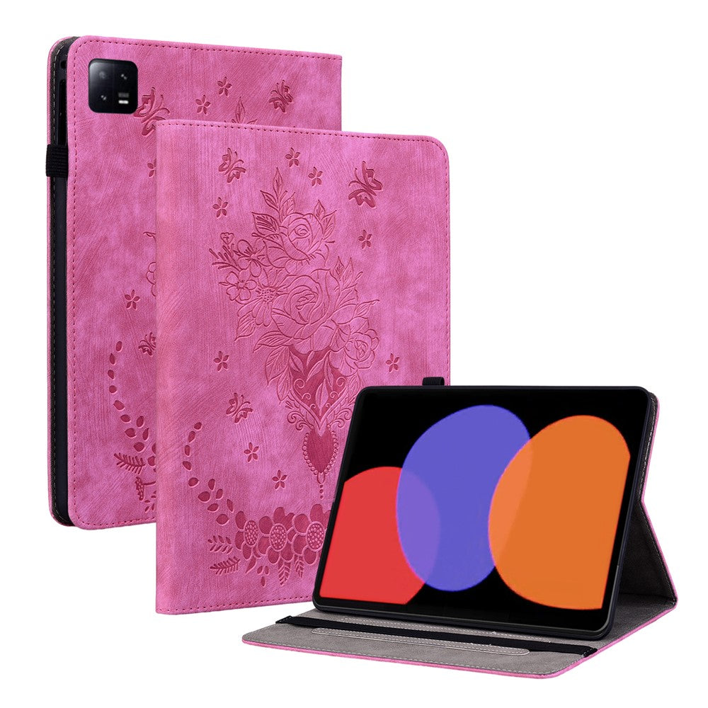 For Xiaomi Pad 6 / Pad 6 Pro Stand Card Slots Tablet Case Imprinted PU Leather Tablet Cover