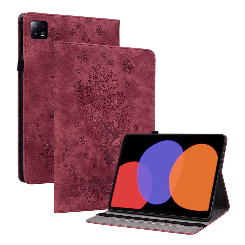 For Xiaomi Pad 6 / Pad 6 Pro Stand Card Slots Tablet Case Imprinted PU Leather Tablet Cover