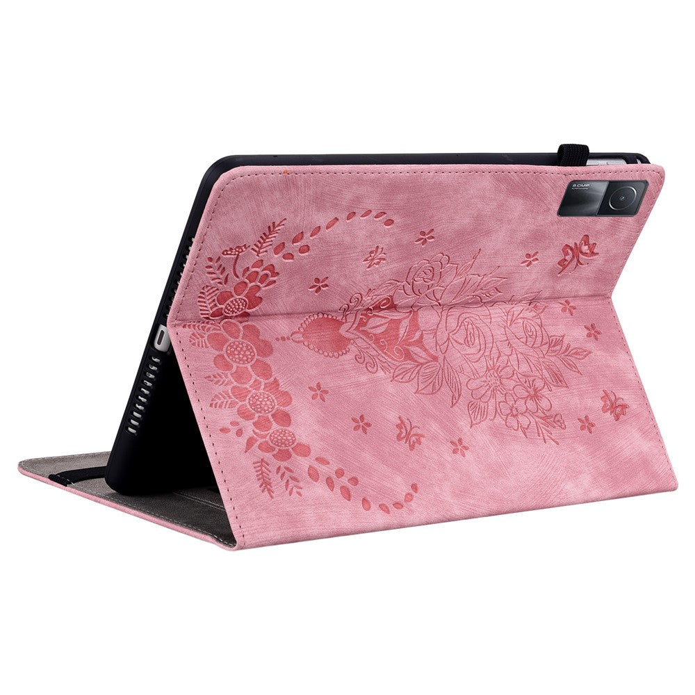 Adjustable Stand Tablet Cover for Xiaomi Redmi Pad , Card Holder Imprinted PU Leather Tablet Case