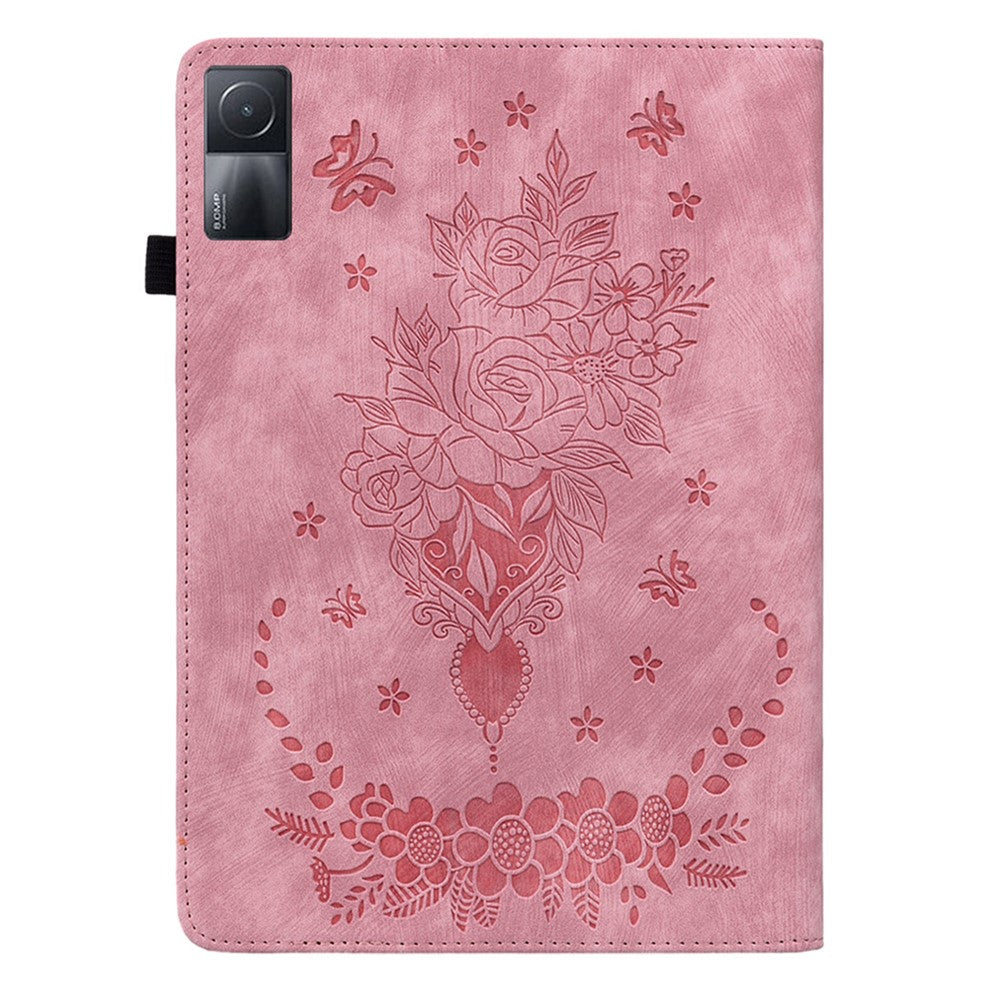 Adjustable Stand Tablet Cover for Xiaomi Redmi Pad , Card Holder Imprinted PU Leather Tablet Case