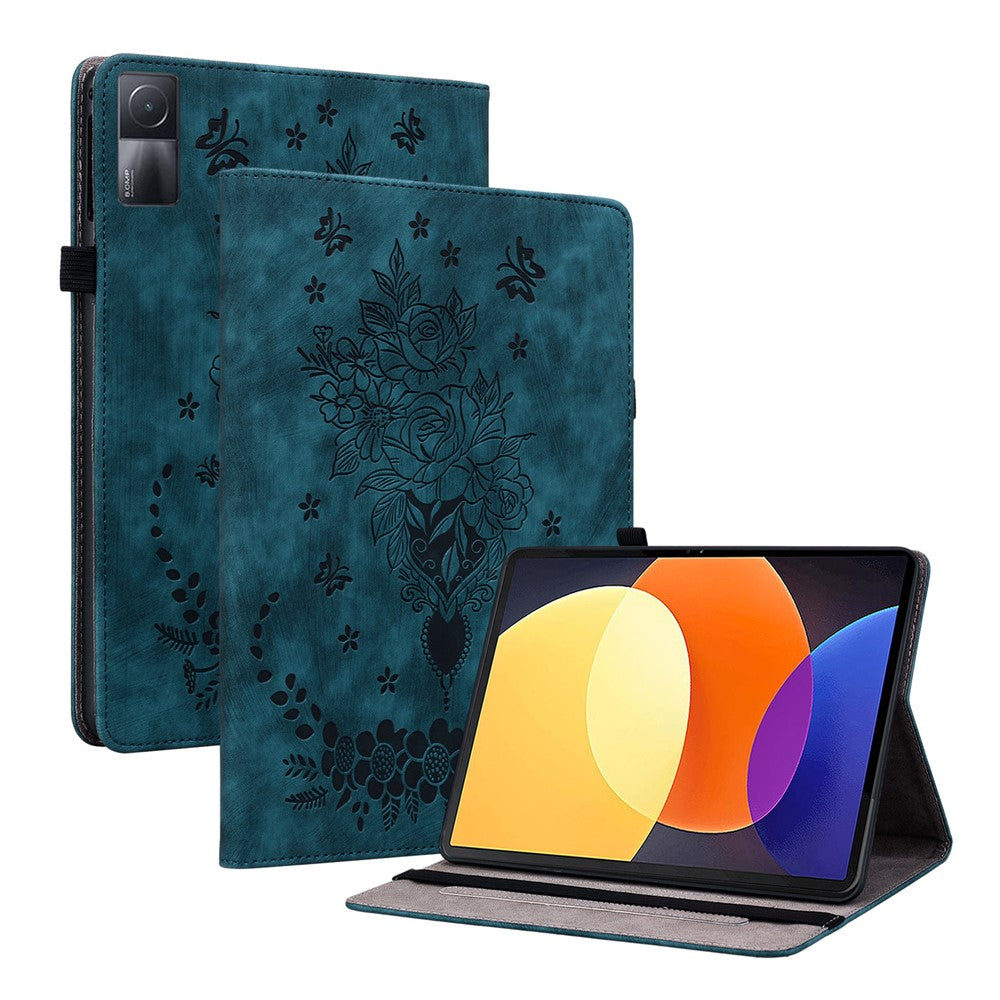 Adjustable Stand Tablet Cover for Xiaomi Redmi Pad , Card Holder Imprinted PU Leather Tablet Case
