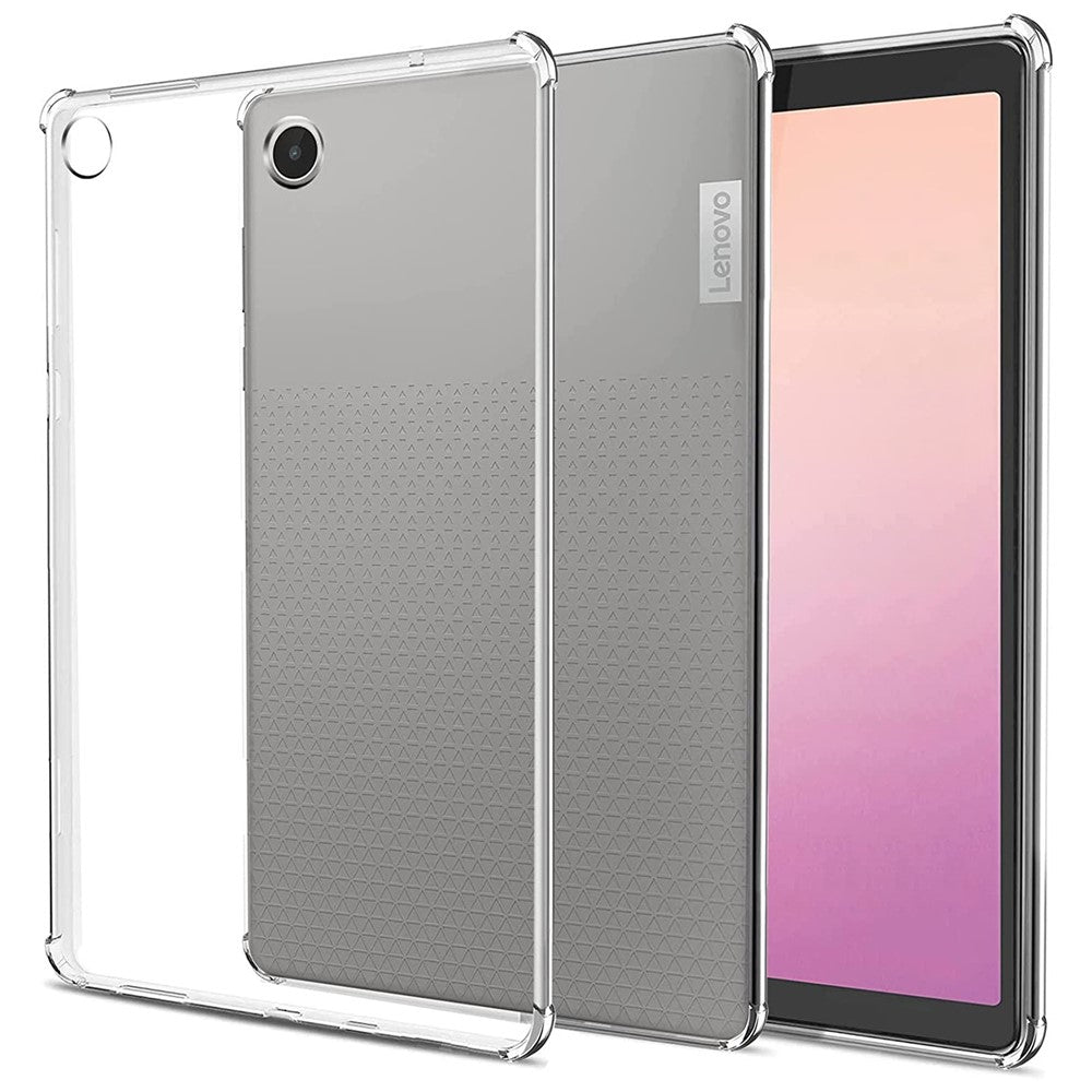 Lenovo Tab M8 (4. generation) 2024 TB-301XU / M8 (4. generation) 2023 TB-300FU Gennemsigtigt tabletcover med forstærkede hjørner og stødbeskyttelse i TPU
