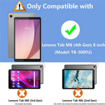Lenovo Tab M8 (4:e generationen) 2024 TB-301XU / M8 (4:e generationen) 2023 TB-300FU Transparent surfplatteskal Förstärkta hörn Fallskyddande surfplatta i TPU-fodral