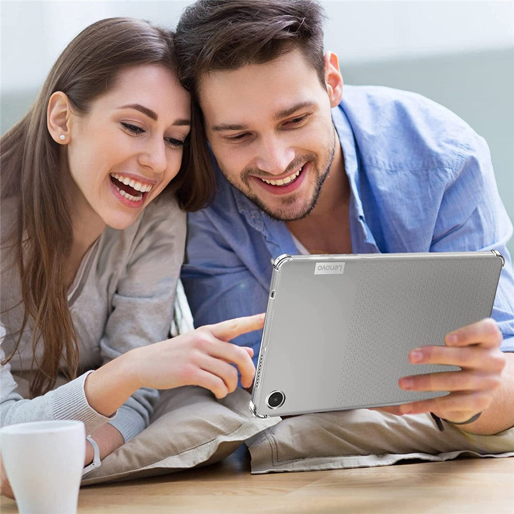 Lenovo Tab M8 (4. generation) 2024 TB-301XU / M8 (4. generation) 2023 TB-300FU Gennemsigtigt tabletcover med forstærkede hjørner og stødbeskyttelse i TPU