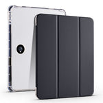 For Oppo Pad 2 Tri-Fold Stand Tablet Case PU Leather Transparent Back Protective Cover with Pencil Holder