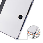 For Oppo Pad 2 Tri-Fold Stand Tablet Case PU Leather Transparent Back Protective Cover with Pencil Holder