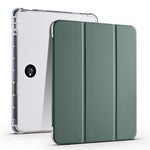 For Oppo Pad 2 Tri-Fold Stand Tablet Case PU Leather Transparent Back Protective Cover with Pencil Holder