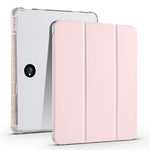 For Oppo Pad 2 Tri-Fold Stand Tablet Case PU Leather Transparent Back Protective Cover with Pencil Holder