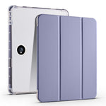 For Oppo Pad 2 Tri-Fold Stand Tablet Case PU Leather Transparent Back Protective Cover with Pencil Holder