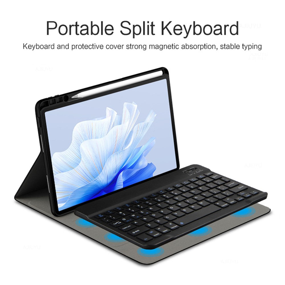 For Huawei MatePad Air 11.5 inch (2023) Leather Stand Tablet Case with Detachable Magnetic Wireless Keyboard (Without Touchpad)