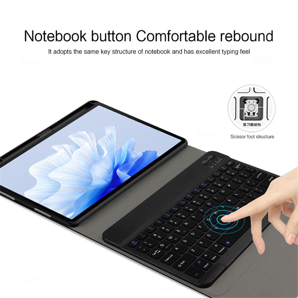 For Huawei MatePad Air 11.5 inch (2023) Leather Stand Tablet Case with Detachable Magnetic Wireless Keyboard (Without Touchpad)