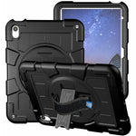 Til iPad (2025) / 10.9 (2022) TPU+PC Tablet Cover Roterende Håndrem Støttefod Cover med Skulderrem