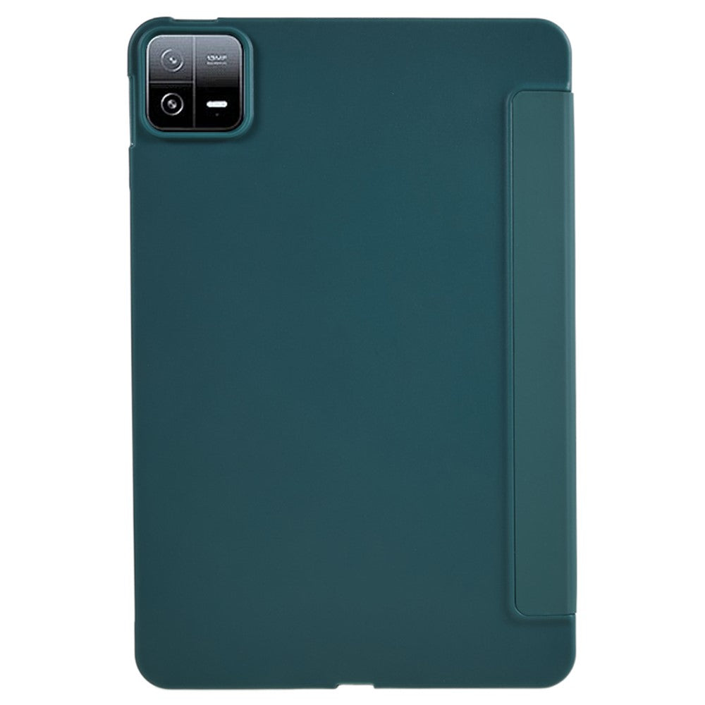 For Xiaomi Pad 6 / Pad 6 Pro Tri-fold Stand Tablet Case PU Leather Honeycomb Texture Auto Wake / Sleep Smart Cover