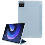 For Xiaomi Pad 6 / Pad 6 Pro Tri-fold Stand Tablet Case PU Leather Honeycomb Texture Auto Wake / Sleep Smart Cover