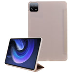 For Xiaomi Pad 6 / Pad 6 Pro Tri-fold Stand Tablet Case PU Leather Honeycomb Texture Auto Wake / Sleep Smart Cover