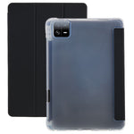 For Xiaomi Pad 6 /  Pad 6 Pro Tri-Fold Stand Tablet Case PU Leather Transparent Back Smart Cover with Pencil Holder