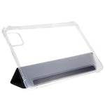 For Xiaomi Pad 6 /  Pad 6 Pro Tri-Fold Stand Tablet Case PU Leather Transparent Back Smart Cover with Pencil Holder