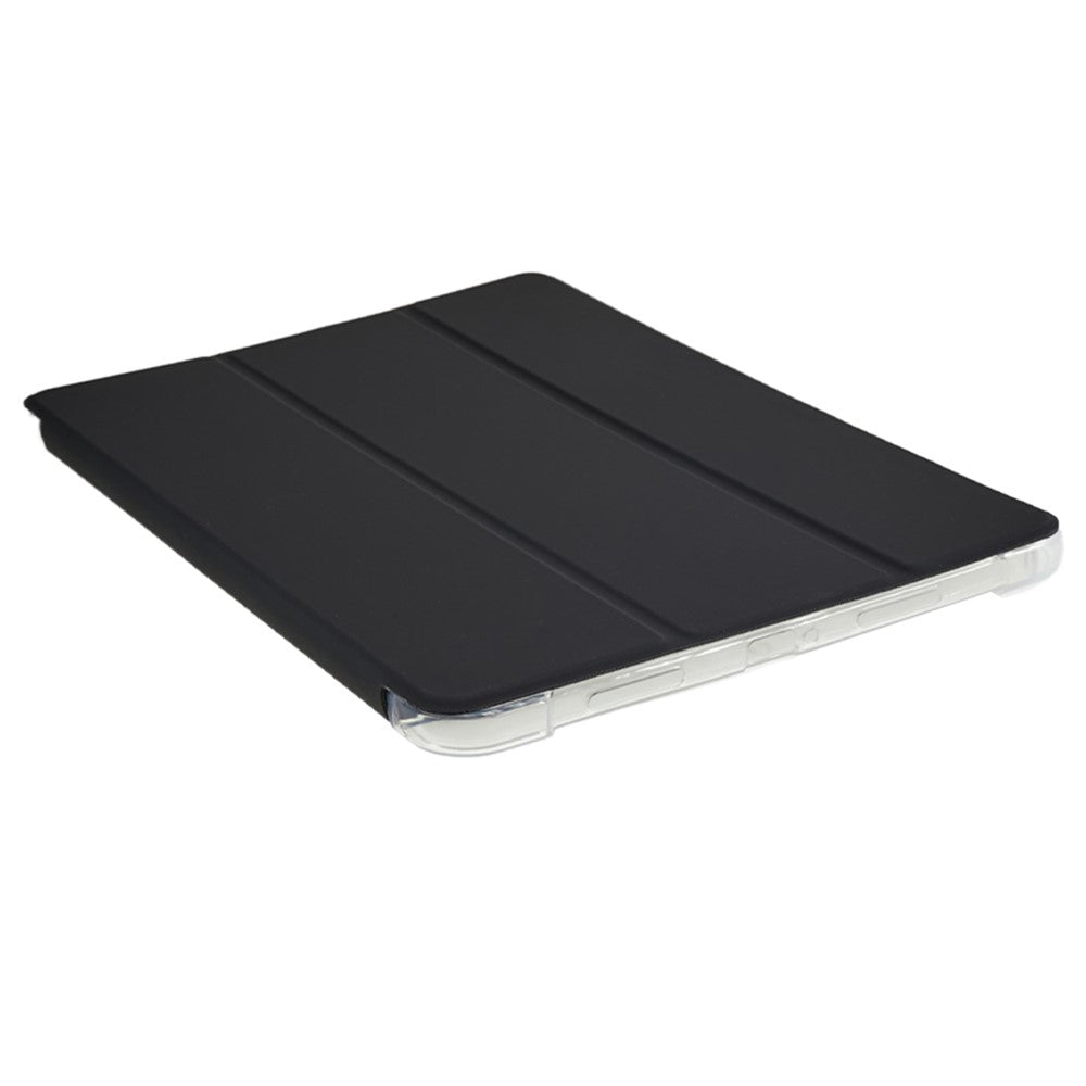 For Xiaomi Pad 6 /  Pad 6 Pro Tri-Fold Stand Tablet Case PU Leather Transparent Back Smart Cover with Pencil Holder