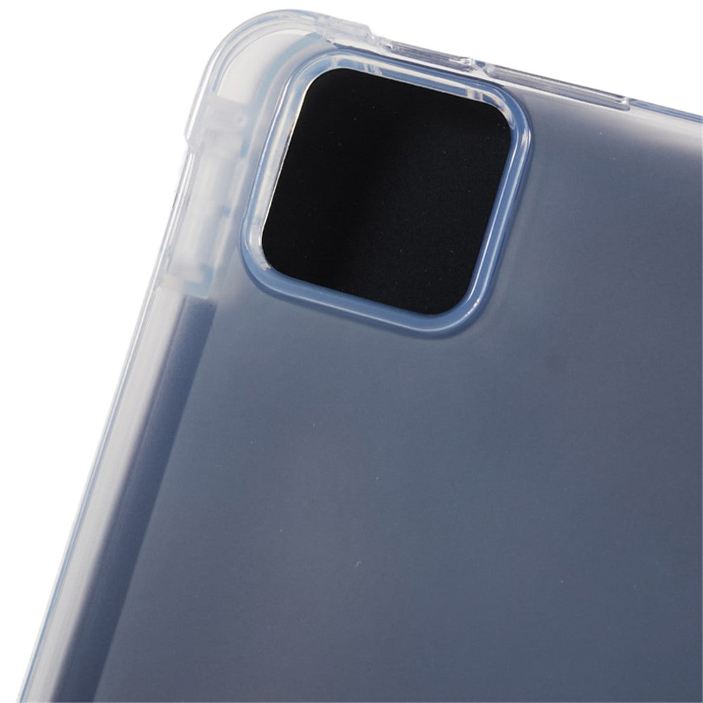 For Xiaomi Pad 6 /  Pad 6 Pro Tri-Fold Stand Tablet Case PU Leather Transparent Back Smart Cover with Pencil Holder