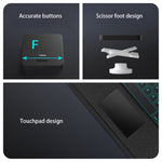 For Huawei MatePad Air 11.5 inch (2023) Leather Case + Bluetooth-compatible Keyboard with Backlight Trackpad