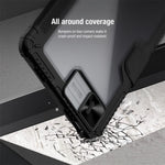 NILLKIN Bumper Leather Case Pro for Xiaomi Pad 6 / Pad 6 Pro Slide Camera Cover PU Leather Trifold Stand Tablet Case with Auto Wake / Sleep