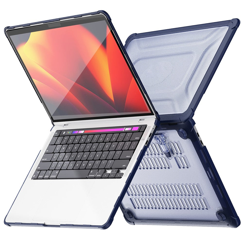 Til MacBook Pro 13 tommer (2018) / (2020) / (2022) (A2338 M1 / M2 A2289 A2251 A2159 A1989 A1706 A1708) PC+TPU Laptopcover