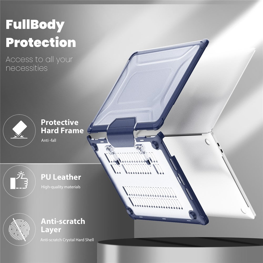 Til MacBook Pro 13 tommer (2018) / (2020) / (2022) (A2338 M1 / M2 A2289 A2251 A2159 A1989 A1706 A1708) PC+TPU Laptopcover