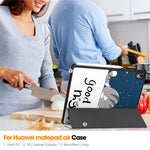 For Huawei MatePad Air 11.5 inch (2023) Auto Wake / Sleep Trifold Stand Tablet Case PU Leather Pattern Printed Cover