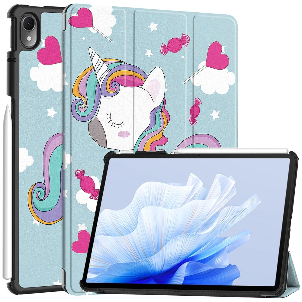 For Huawei MatePad Air 11.5 inch (2023) Auto Wake / Sleep Trifold Stand Tablet Case PU Leather Pattern Printed Cover