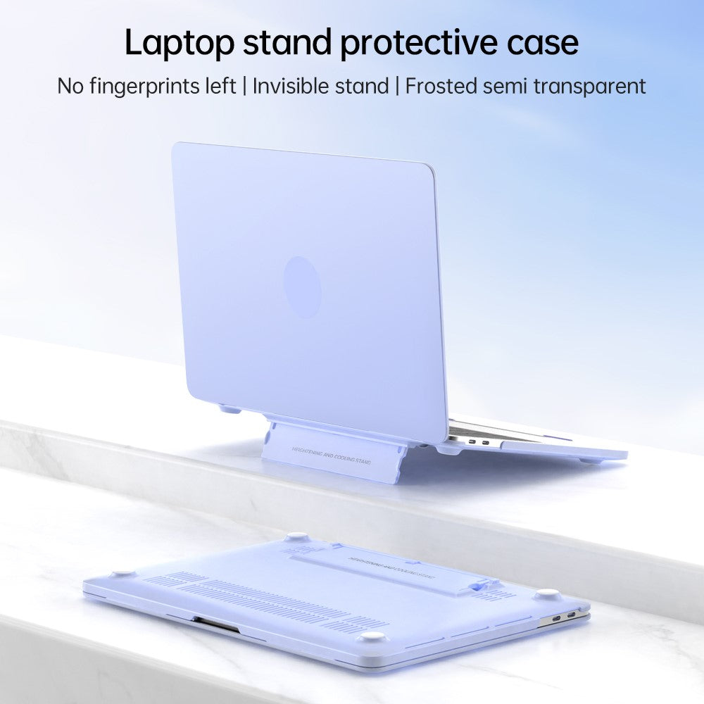 For MacBook Air 13 inch (2018) A1932 / (2020) / (2021) A2179 A2337 Laptop PC Protective Case Heat Dissipation Kickstand Cover