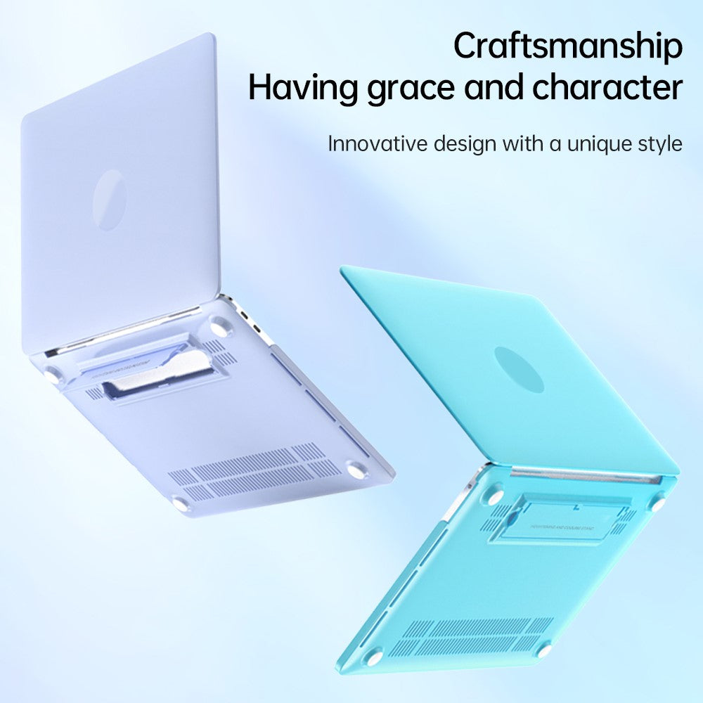 For MacBook Air 13 inch (2018) A1932 / (2020) / (2021) A2179 A2337 Laptop PC Protective Case Heat Dissipation Kickstand Cover