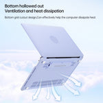 For MacBook Air 13 inch (2018) A1932 / (2020) / (2021) A2179 A2337 Laptop PC Protective Case Heat Dissipation Kickstand Cover