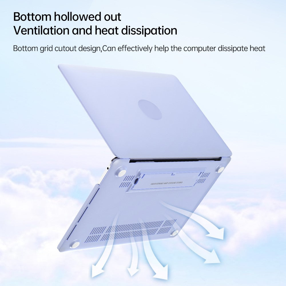 For MacBook Air 13 inch (2018) A1932 / (2020) / (2021) A2179 A2337 Laptop PC Protective Case Heat Dissipation Kickstand Cover