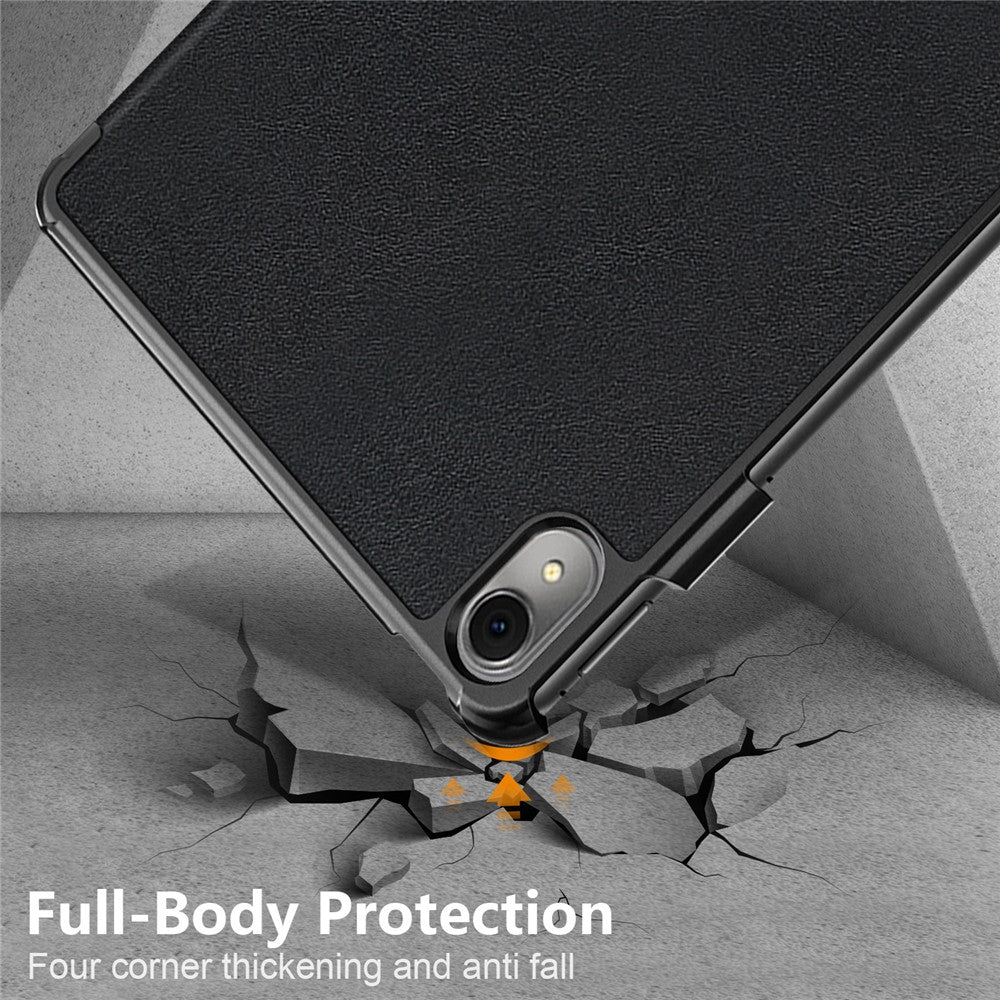 For Huawei MatePad 11 (2023) Tri-fold Stand Tablet Case PU Leather Tablet Cover with Auto Wake / Sleep