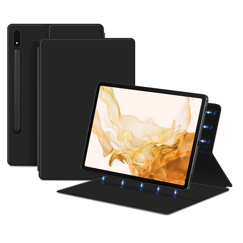For Samsung Galaxy Tab S8+ / S7+ / S7 FE Stand Magnetic Case PU Leather+PC Smart Tablet Cover