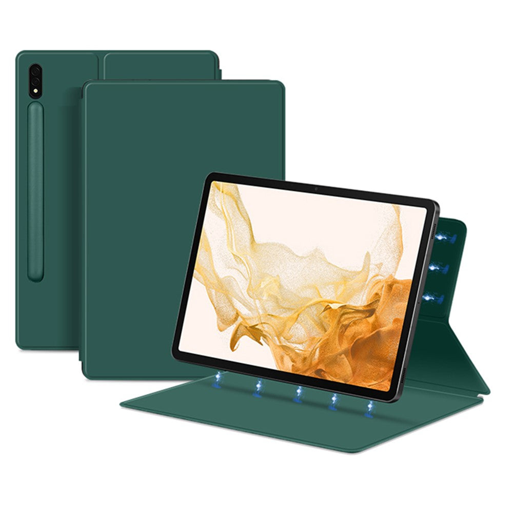 For Samsung Galaxy Tab S8+ / S7+ / S7 FE Stand Magnetic Case PU Leather+PC Smart Tablet Cover