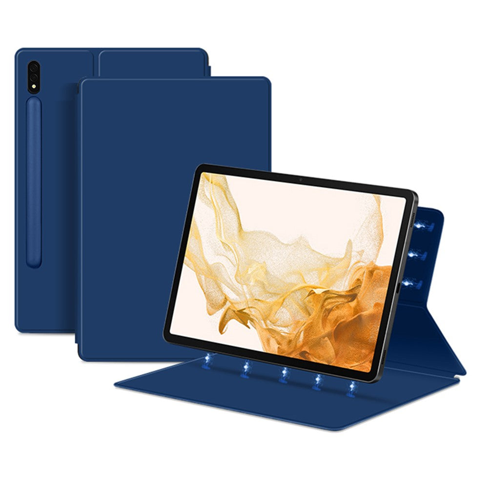 For Samsung Galaxy Tab S8+ / S7+ / S7 FE Stand Magnetic Case PU Leather+PC Smart Tablet Cover