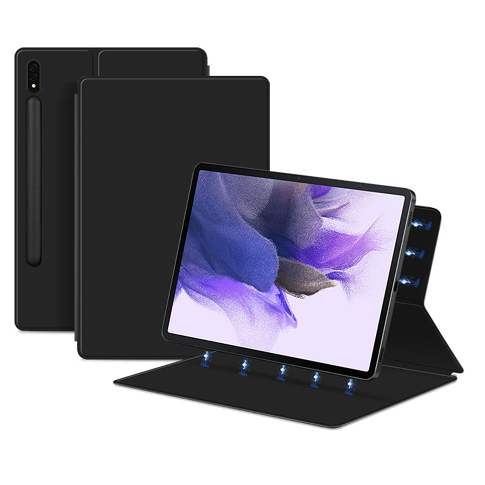 For Samsung Galaxy Tab S10+ / S9+ Full Body Smart Cover PU Leather Stand Magnetic Tablet Case